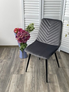 Стул DUKE BLUVEL-14 GREY, велюр / черный каркас М-City в Муравленко - muravlenko.mebel24.online | фото 5