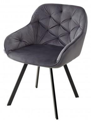 Стул GALE 360 град. поворот. BLUVEL-14 GREY, велюр/ черный каркас, М-City в Муравленко - muravlenko.mebel24.online | фото 4