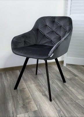 Стул GALE 360 град. поворот. BLUVEL-14 GREY, велюр/ черный каркас, М-City в Муравленко - muravlenko.mebel24.online | фото 6
