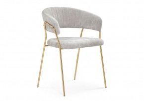 Стул на металлокаркасе Kamelia 1 light gray fabric / gold в Муравленко - muravlenko.mebel24.online | фото