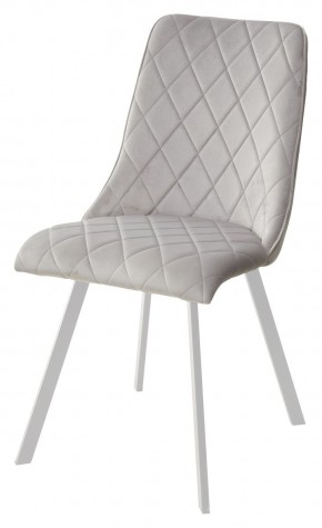 Стул TYCOON BLUVEL-03 LIGHT GREY / белый каркас М-City в Муравленко - muravlenko.mebel24.online | фото 1