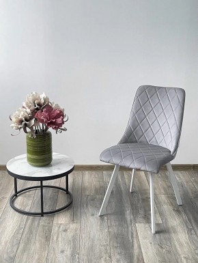 Стул TYCOON BLUVEL-03 LIGHT GREY / белый каркас М-City в Муравленко - muravlenko.mebel24.online | фото 2