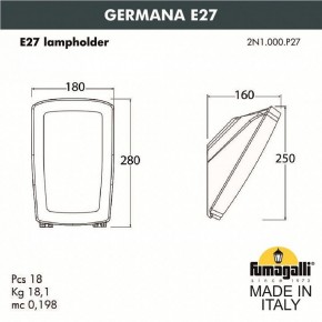 Светильник на штанге Fumagalli Germana 2N1.000.000.AYF1R в Муравленко - muravlenko.mebel24.online | фото 3