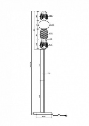 Торшер Maytoni Pattern MOD267FL-L32CH3K в Муравленко - muravlenko.mebel24.online | фото 2