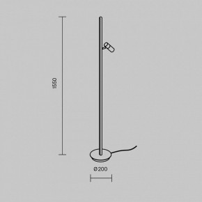 Торшер Maytoni Thin MOD395FL-L28BS3K в Муравленко - muravlenko.mebel24.online | фото 4