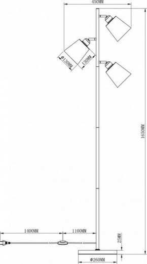 Торшер Moderli Floor V3051-3F в Муравленко - muravlenko.mebel24.online | фото 3