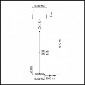 Торшер Odeon Light Homi 5040/1F в Муравленко - muravlenko.mebel24.online | фото 4