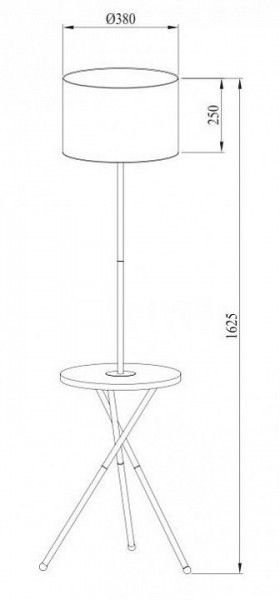 Торшер с полкой Arte Lamp Combo A2070PN-1BK в Муравленко - muravlenko.mebel24.online | фото 2