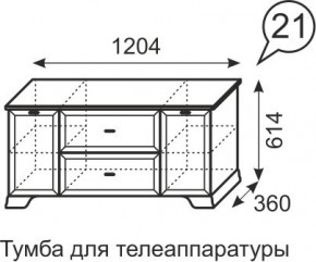 Тумба для телеаппаратуры Венеция 21 бодега в Муравленко - muravlenko.mebel24.online | фото 3