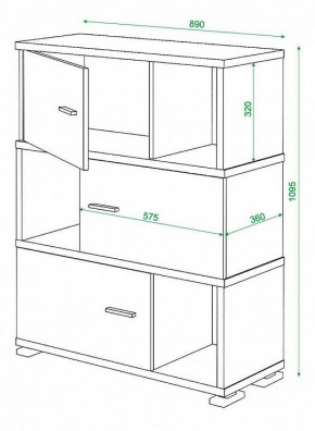 Тумба комбинированная Домино СБ-30/3 в Муравленко - muravlenko.mebel24.online | фото 3