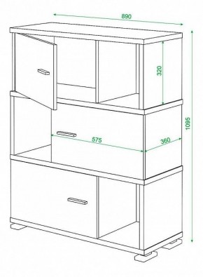 Тумба комбинированная Домино СБ-30/3 в Муравленко - muravlenko.mebel24.online | фото 2