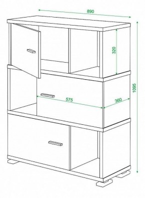 Тумба комбинированная Домино СБ-30/3 в Муравленко - muravlenko.mebel24.online | фото 3