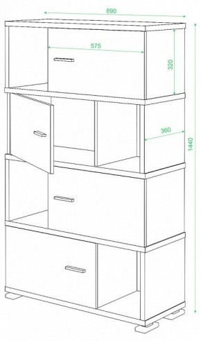 Тумба комбинированная Домино СБ-30/4 в Муравленко - muravlenko.mebel24.online | фото 2