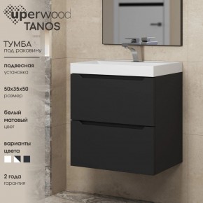 Тумба под раковину Uperwood Tanos 50 см, подвесная, черная матовая в Муравленко - muravlenko.mebel24.online | фото 4