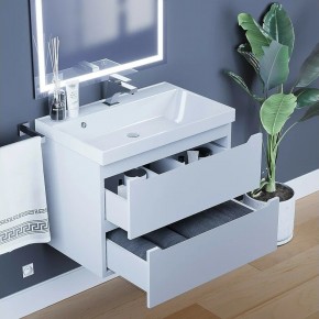 Тумба под раковину Uperwood Tanos 70 см, подвесная, белая матовая в Муравленко - muravlenko.mebel24.online | фото 2