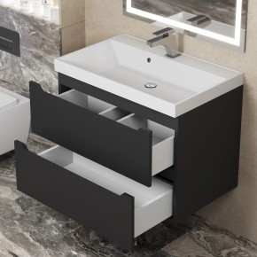 Тумба под раковину Uperwood Tanos 70 см, подвесная, черная матовая в Муравленко - muravlenko.mebel24.online | фото 2