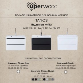 Тумба под раковину Uperwood Tanos 80 см, подвесная, белая матовая в Муравленко - muravlenko.mebel24.online | фото 9