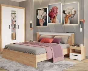 Тумба прикроватная Адель дуб крафт золотой/белый в Муравленко - muravlenko.mebel24.online | фото 3