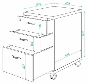 Тумбочка Домино ТС-2 в Муравленко - muravlenko.mebel24.online | фото 2