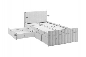 ТВИКС Кровать с ящиками 900 в Муравленко - muravlenko.mebel24.online | фото 3