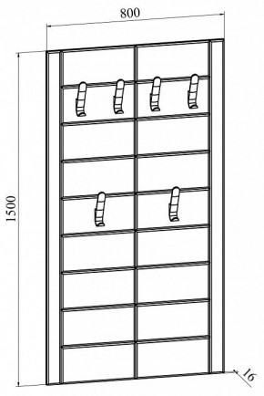 Вешалка настенная Изабель ИЗ-80 в Муравленко - muravlenko.mebel24.online | фото 2