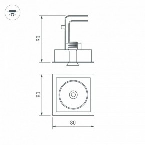 Встраиваемый светильник Arlight CL-SIMPLE-S80x80-9W Day4000 (BK, 45 deg) 026875 в Муравленко - muravlenko.mebel24.online | фото 9
